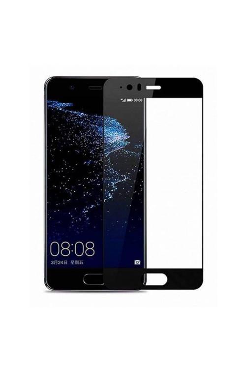 Huawei P30 Lite 6D Tam Kaplayan Full Cam Ekran Koruyucu Siyah