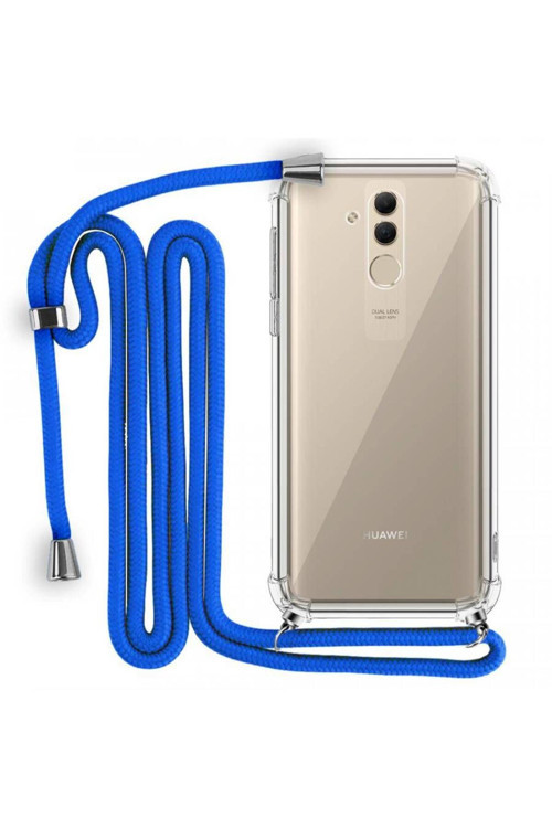 Boyun Askılı Şeffaf Tank Kılıf Huawei Mate 20 Lite