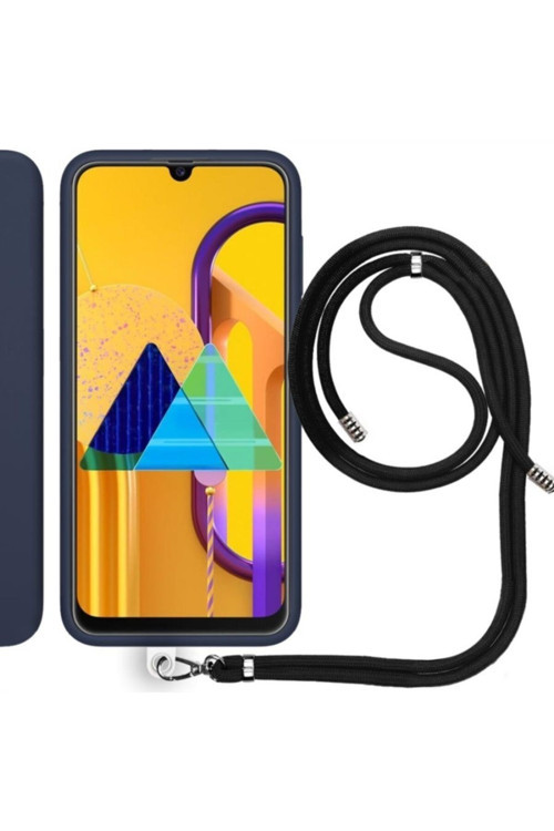 Samsung Galaxy M30S (M307F) Ip Askılı Silikon Kılıf Lacivert