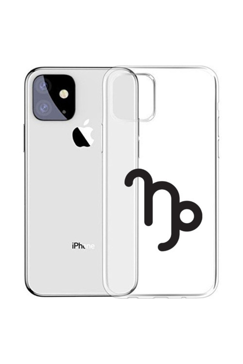 Apple Iphone 11 Oğlak Burcu Uv Baskılı Şeffaf Silikon Kılıf