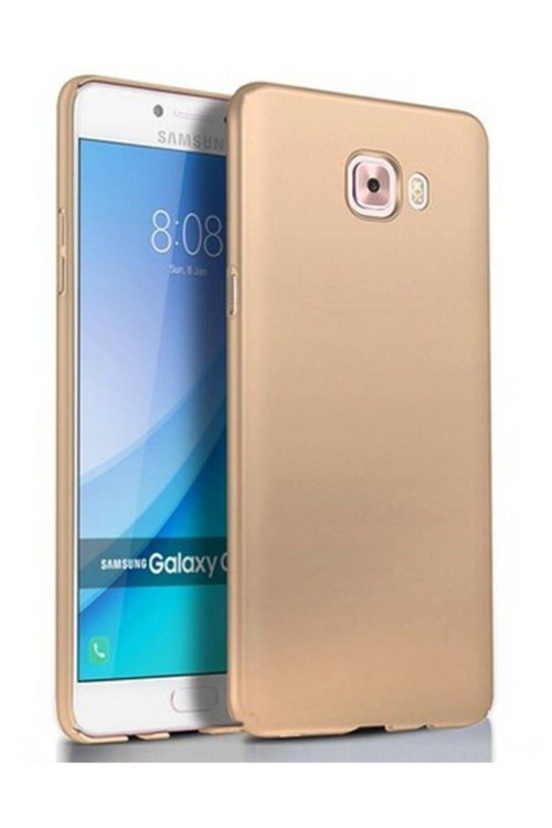 Samsung Galaxy C5 Pro Premium Silikon Kılıf Gold