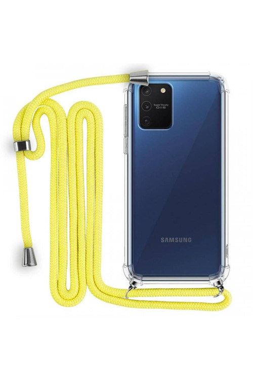 Boyun Askılı Şeffaf Tank Kılıf Samsung Galaxy S10 Lite