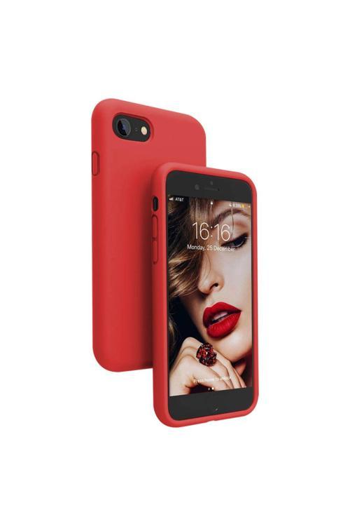 Apple Iphone 7 Ince Mat Silikon Kılıf Kırmızı