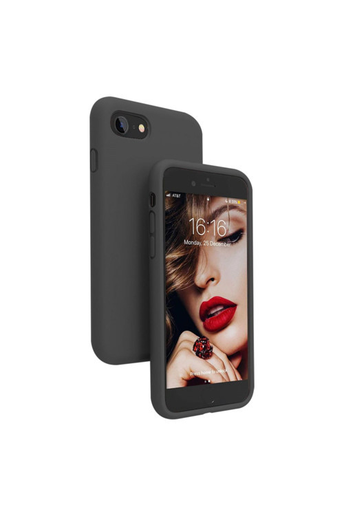 Apple Iphone 8 Ince Mat Silikon Kılıf Siyah