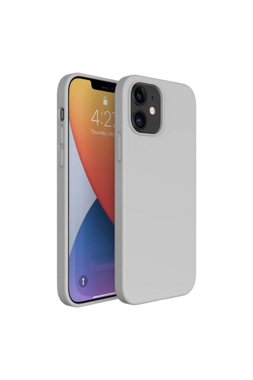 Apple Iphone 12 6.1'' Ince Mat Silikon Kılıf Beyaz