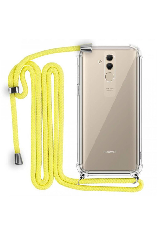 Boyun Askılı Şeffaf Tank Kılıf Huawei Mate 20 Lite