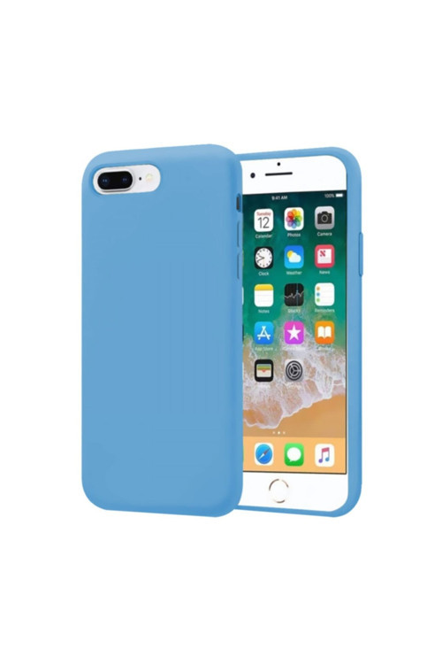 Apple Iphone 7 Plus Ince Mat Silikon Kılıf Mavi