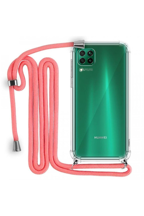 Boyun Askılı Şeffaf Tank Kılıf Huawei P40 Lite Uyumlu