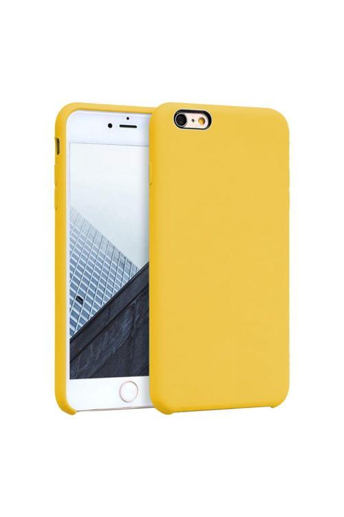 Apple Iphone 6 Ince Mat Silikon Kılıf Sarı