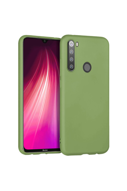 Xiaomi Redmi Note 8 Ince Mat Silikon Kılıf Yeşil