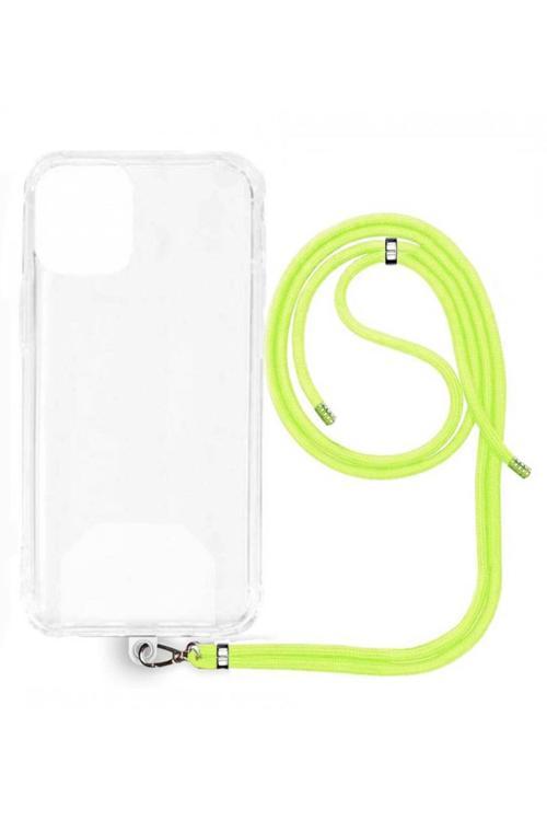 General Mobile Gm 24 Pro İp Askılı Şeffaf Silikon Kılıf Neonsarı