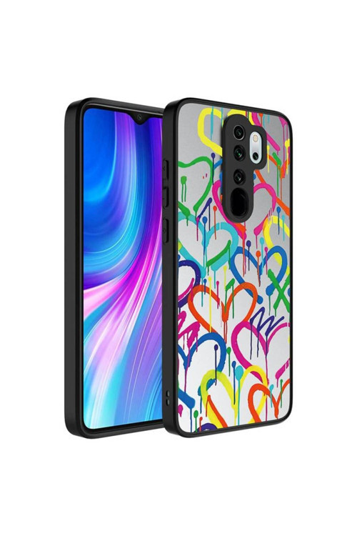 Xiaomi Redmi Note 8 Pro Aynalı Desenli Kapak Love