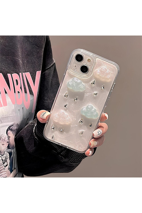 İphone 15 Luxe White Case Rain