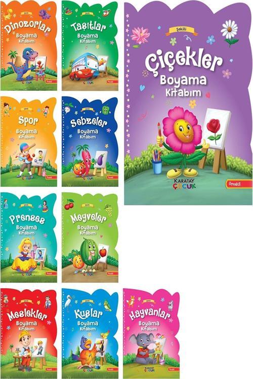 Büyük Şekilli Örnekli Kavramlar Boyama Sersi 10 Kitap 153-08-4462