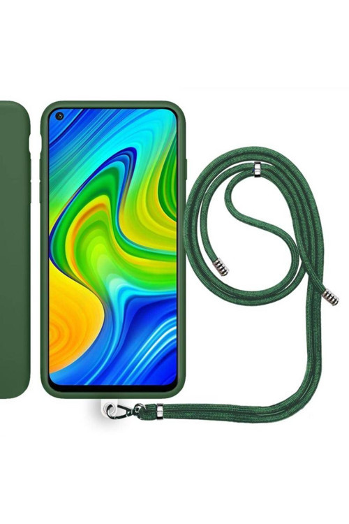 Xiaomi Redmi Note 10 Pro Ip Askılı Silikon Kılıf Haki