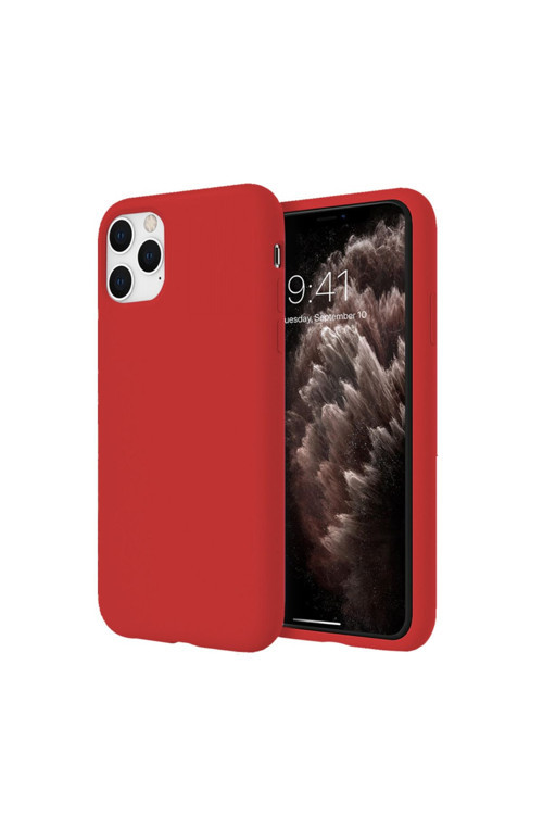 Apple Iphone 11 Pro Max Ince Mat Silikon Kılıf Kırmızı