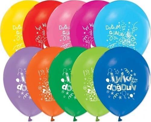 Balon Doğum Günü Baskılı 12 Inç (9 Lu Paket) BMB1112THB7825