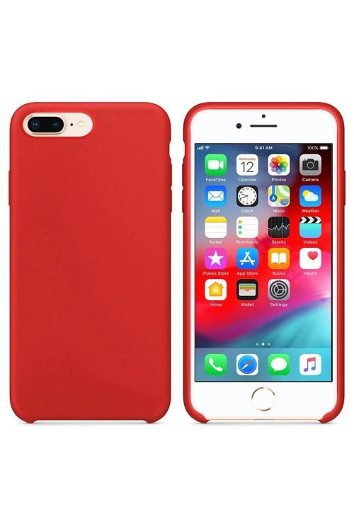 Apple Iphone 8 Plus Altı Açık Liquit Lansman Silikon Bayrak Kırmızısı
