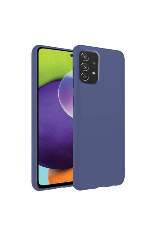 Samsung Galaxy M32 Ince Mat Silikon Kılıf Lacivert