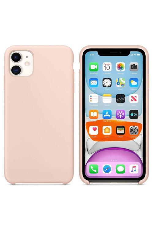 Apple Iphone 11 Altı Açık Liquit Lansman Silikon Toz Pembe