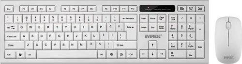 Beyaz Kablosuz Q Slim Klavye + Mouse Set Km-6121