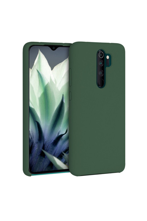 Xiaomi Redmi Note 8 Pro Ince Mat Silikon Kılıf Haki