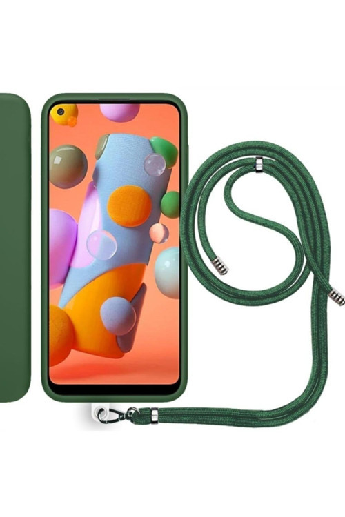 Samsung Galaxy A11 (A115F) Ip Askılı Silikon Kılıf Haki