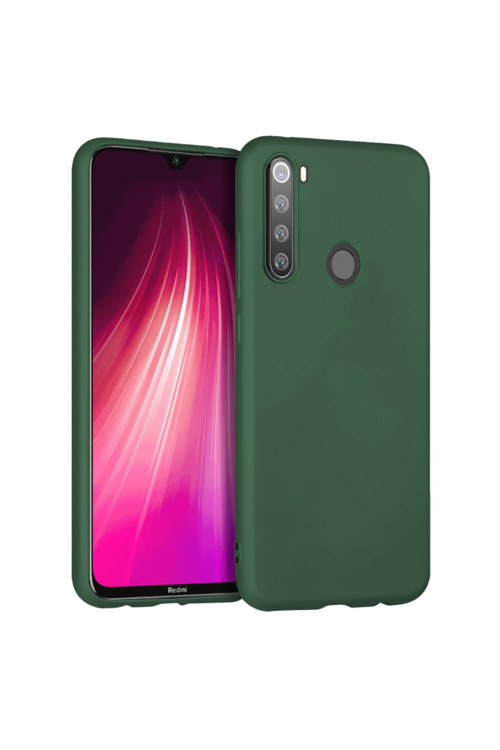 Xiaomi Redmi Note 8 Ince Mat Silikon Kılıf Haki