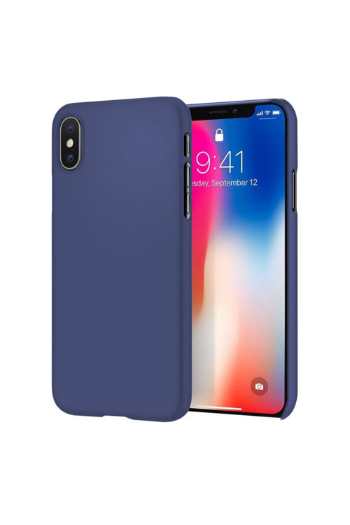 Apple Iphone Xs Max Ince Mat Silikon Kılıf Lacivert