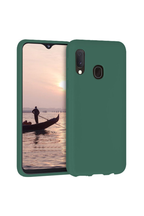 Samsung Galaxy A70 Ince Mat Silikon Kılıf Haki