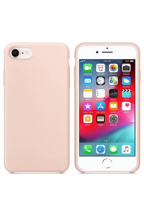 Apple Iphone Se 2020 Altı Açık Liquit Lansman Silikon Toz Pembe