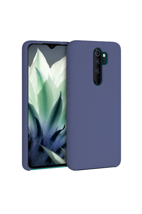 Xiaomi Redmi Note 8 Pro Ince Mat Silikon Kılıf Lacivert