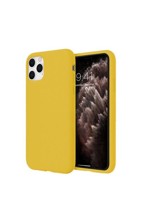 Apple Iphone 11 Pro Ince Mat Silikon Kılıf Sarı