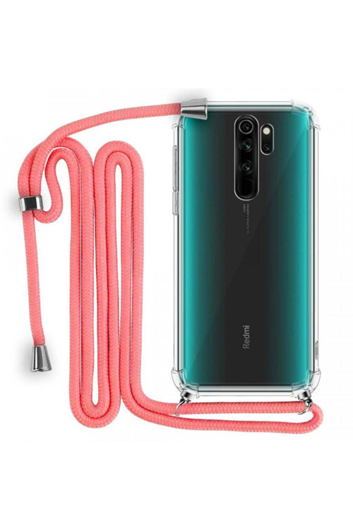 Boyun Askılı Şeffaf Tank Kılıf Xiaomi Redmi Note 8 Pro