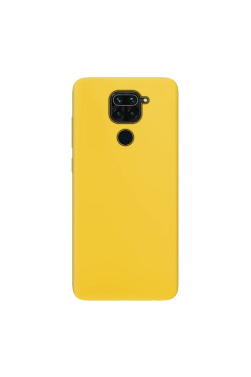 Xiaomi Redmi Note 9 Ince Mat Silikon Kılıf Sarı