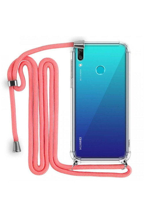Boyun Askılı Şeffaf Tank Kılıf Huawei Y7 Prime 2019