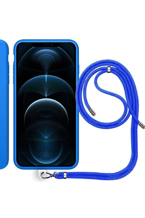 Apple Iphone 14 Plus 6.7'' Ip Askılı Silikon Kılıf Mavi