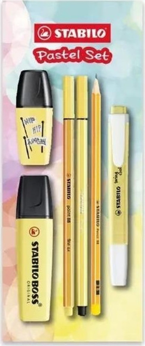 Fosforlu Kalem (İşaret Kalemi) Boss Original 2-5 Mm Kesik Uç Tek Renk Pastel Set Sarı 70/144-6 (6 Lı Paket)