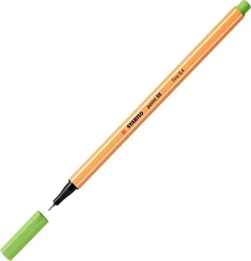 Keçe Uçlu İnce Kalem 0,4 Mm Fıstık Yeşili 88/34 (10 Lu Paket)