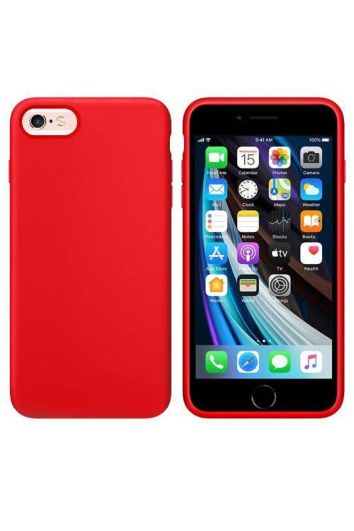 Apple Iphone 6 Plus Içi Kadife Silikon Kılıf Kırmızı