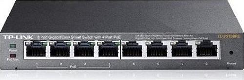 TL-Sg108Pe 8 Port 4 Port Poe+ 10-100-1000 Mbps Easy Smart Switch Çelik Kasa