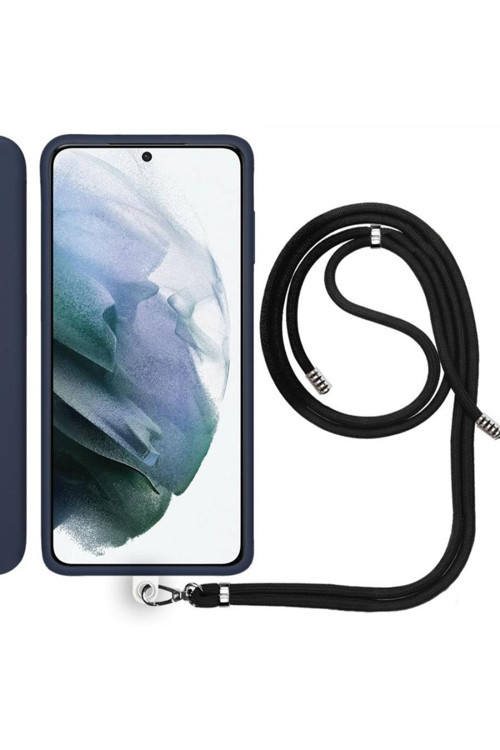 Samsung Galaxy S21 Fe Ip Askılı Silikon Kılıf Lacivert