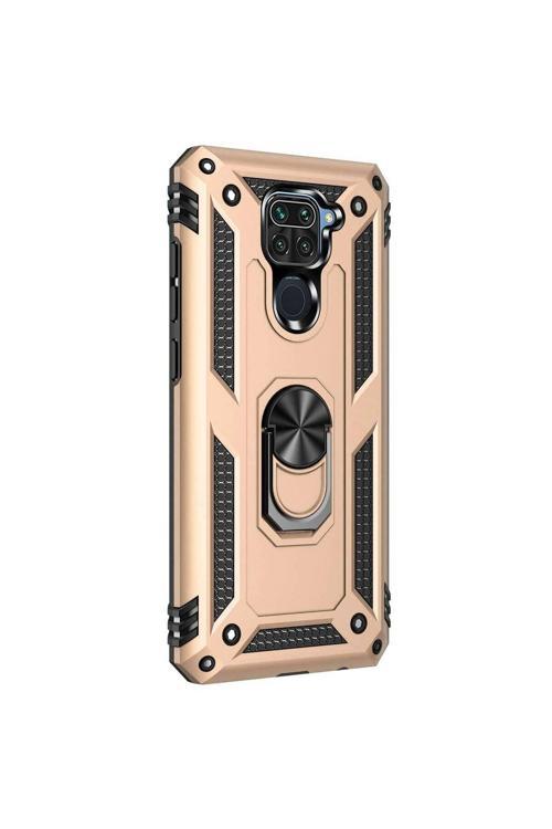 Xiaomi Redmi Note 9 Yüzüklü Tank Kılıf Gold