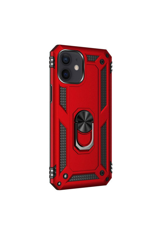 Apple Iphone 12 Mini 5.4'' Yüzüklü Tank Kılıf Bordo