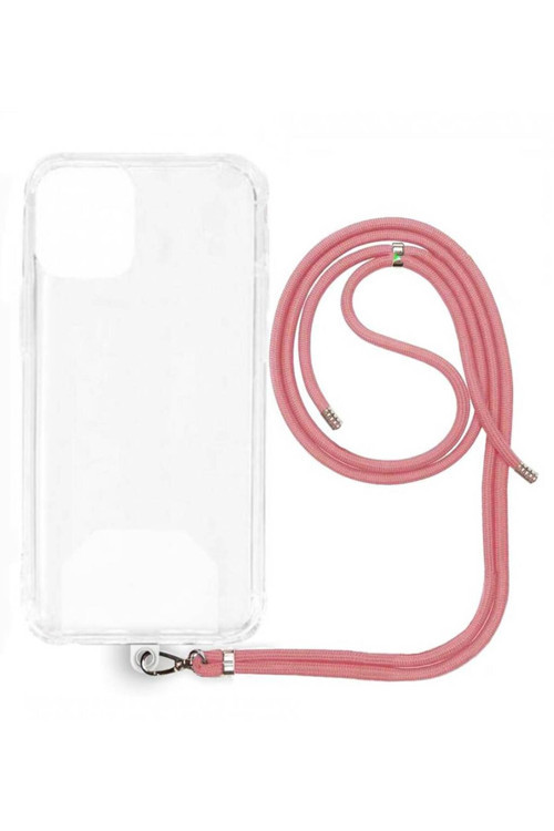 Xiaomi Mi 13 Pro İp Askılı Şeffaf Silikon Kılıf Pembe