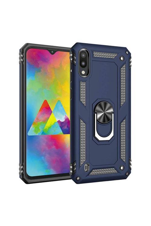 Samsung Galaxy M10 (M105G) Yüzüklü Tank Kılıf Lacivert