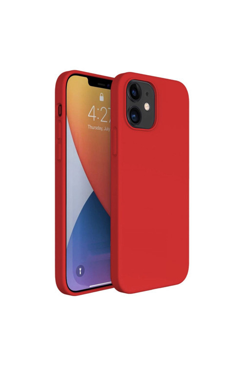 Apple İphone 14 6.1'' İnce Mat Silikon Kılıf Kırmızı
