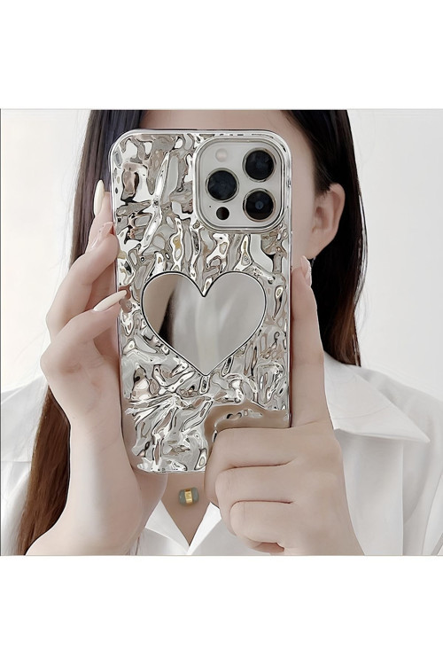 Silver Case Kalpli Aynalı İphone 15 Pro Max