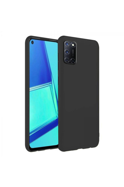 Oppo A52 Ince Mat Silikon Kılıf Siyah