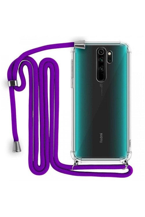 Boyun Askılı Şeffaf Tank Kılıf Xiaomi Redmi Note 8 Pro